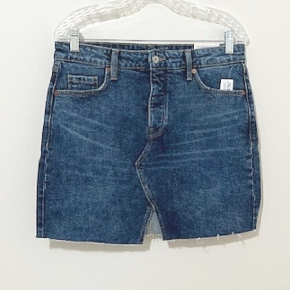 Old Navy Higher High-Rise Denim Jean Skirt Secret-Smooth Pockets